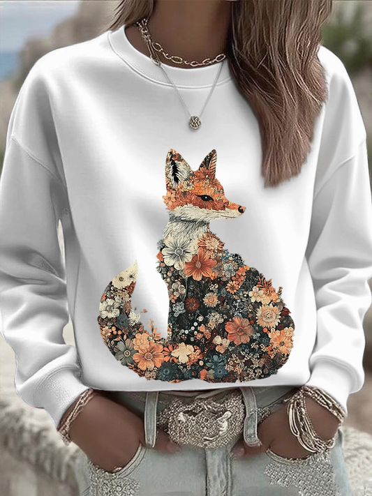 Women's autumn animals Regular Sweatshirt
