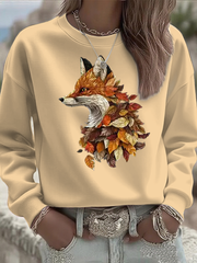 Women's autumn animals Regular Sweatshirt