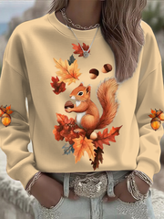 Women's autumn animals Regular Sweatshirt