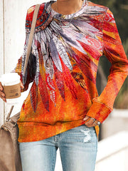 Women's Indigenous Art Print Sweatshirts