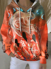 Women's Indigenous Art Print Hoodie