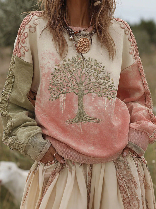 Women's Breast Cancer Life Tree Sweatshirts