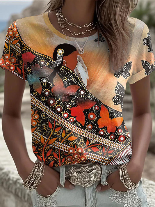 Women's Indigenous Art Print T-Shirts