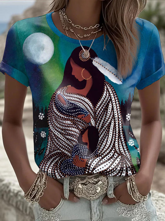 Women's Indigenous Art Print T-Shirts