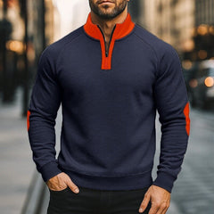Men's Solid Color Half-Zip fur Pullover