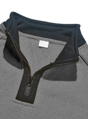 Men's Solid Color Half-Zip fur Pullover