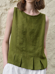 Women's Linen Casual Breathable Sleeveless Shirt