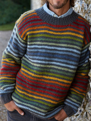 Men's autumn and winter striped tops