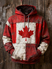 Men's Canada Print Casual Hoodie