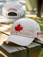 Unisex Canadian Flag And Maple Leaf Print Hat