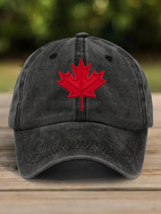 Unisex Canadian Flag And Maple Leaf Print Hat