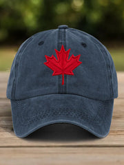 Unisex Canadian Flag And Maple Leaf Print Hat