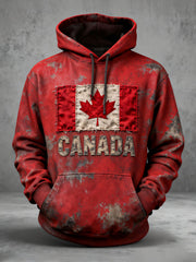 Men's Canada Print Casual Hoodie