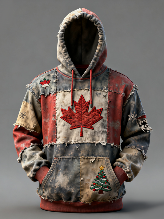 Men's Christmas Print Casual Hoodie