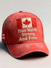 True North Strong And Free Print Casual Unisex Hat