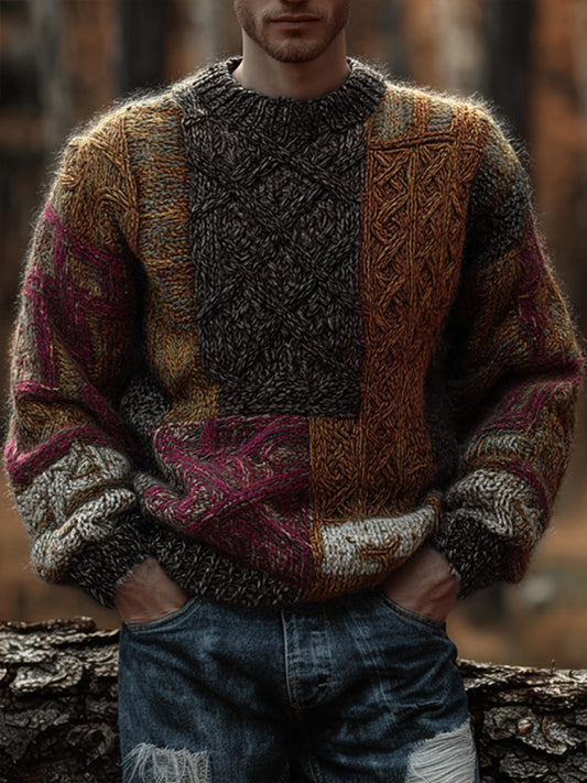 Men's geometric pattern sweater