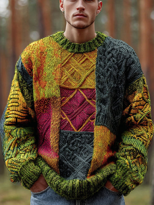 Men's geometric pattern sweater