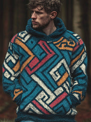 Men's Geometric Pattern Hoodie