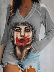 Women's Indigenous Art V-Neck Tops