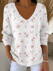 Women's Breast Cancer Pink Printed Casual Top