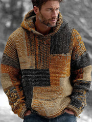 Men's Geometric Art Knitted Hoodie