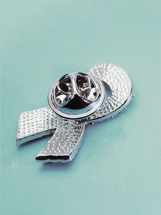 Women's breast cancer pink ribbon brooches