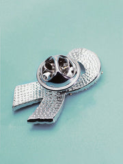 Women's breast cancer pink ribbon brooches