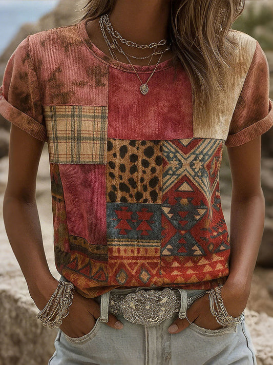 Women's Breast Cancer Geometric T-Shirts