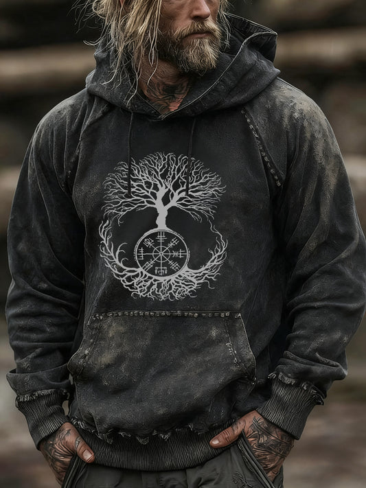 Men's hooded pocket sweater