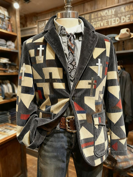 Men's Retro Western Style Casual Blazer