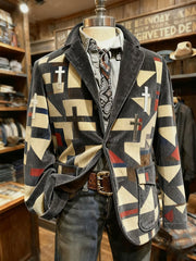 Men's Retro Western Style Casual Blazer