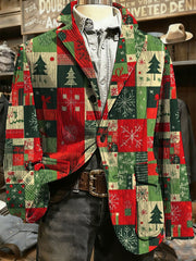 Men's Christmas Art Printed Jacket