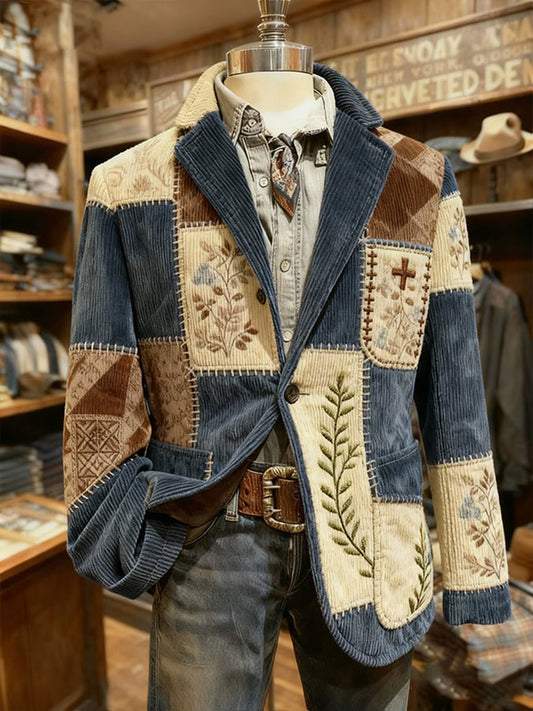 Men's Retro Western Style Casual Blazer
