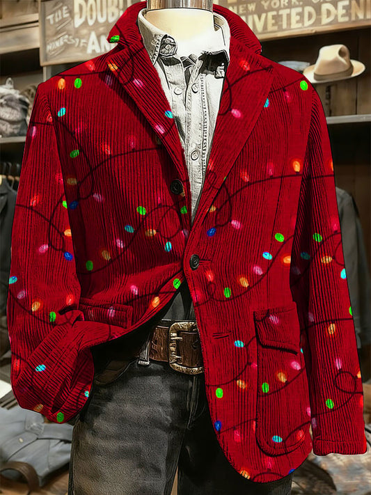 Men's Christmas Art Printed Jacket