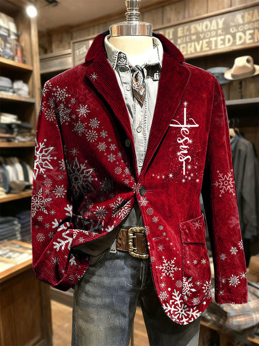 Men's Retro Western Style Christmas Casual Blazer