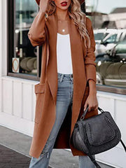 Women's Fashionable Mid-Length Woolen Coat