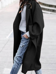 Women's Fashionable Casual Mid-Length Woolen Coat