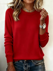 Women's Pure Color Casual Sweater