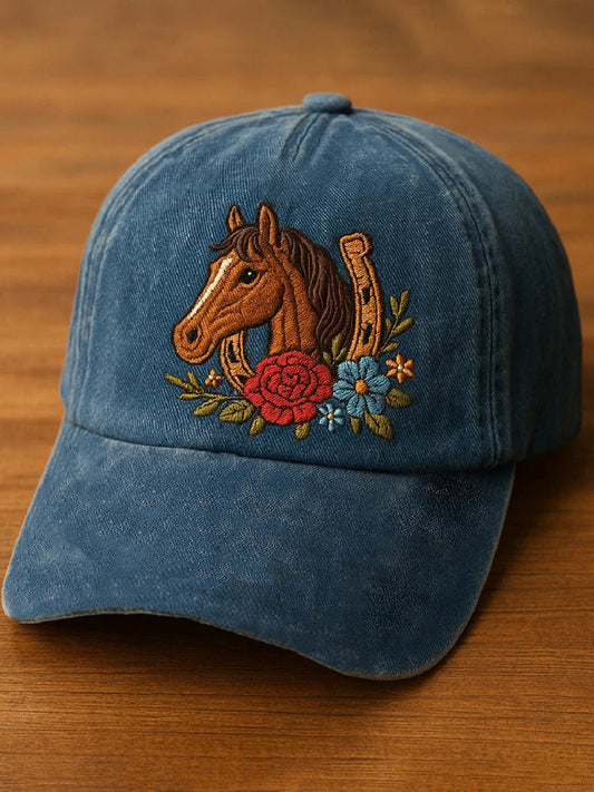 Unisex Horse Design Print Hat