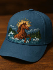 Unisex Horse Design Print Hat