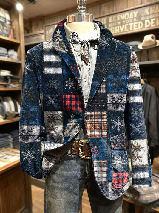 Men's Christmas Art Printed Jacket