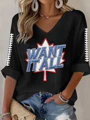 Women's Want It All Baseball Waffle T-shirt