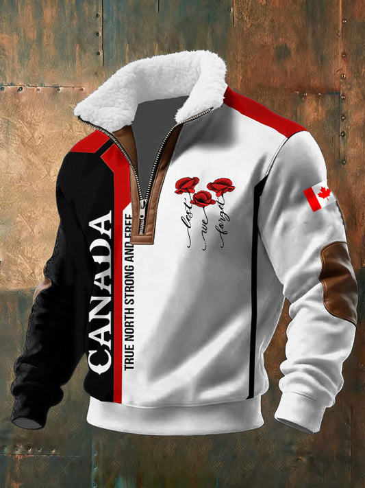 Men's Remembrance Day Printed Casual Top