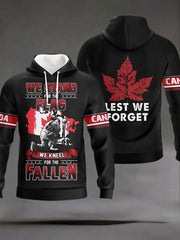 Men's Remembrance Day Printed Casual Hoodie