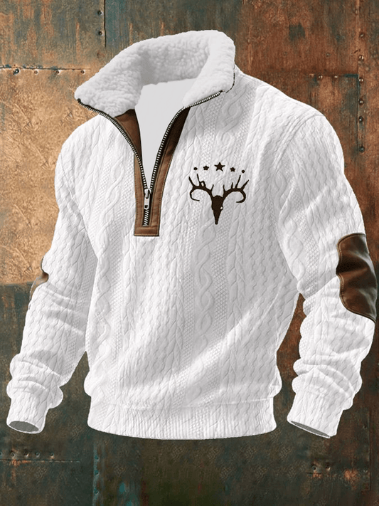 Men's Vintage Western Printed Casual Sweatshirt