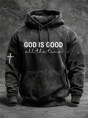 Men's God is Good All The Time Print Hoodie
