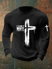 Men's Christian  I Can't... But I Know A Guy. Printed Waffle Long Sleeve T-Shirt