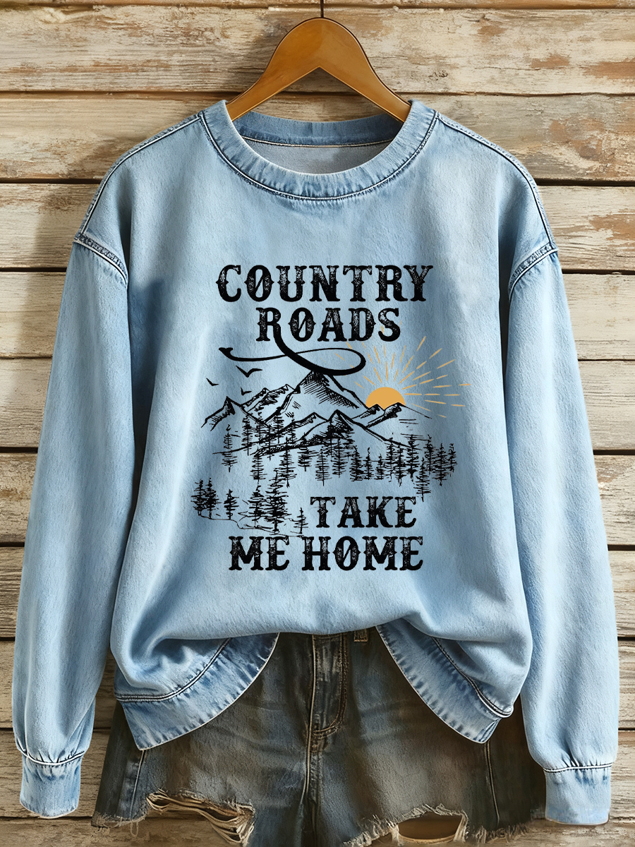 Women's Country Roads Take Me Home Regular Sweatshirt