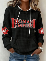 Women's Canadian Curling Print Casual Hoodie