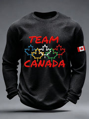 Men's CANADA 2026 Waffle Print Casual T-Shirt